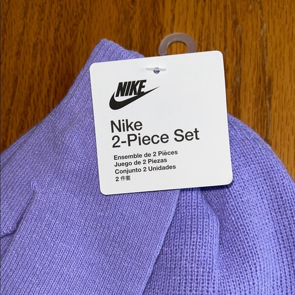 Nike Purple Girls 2T/4T Beanie and Mittens Set - Picture 4 of 7
